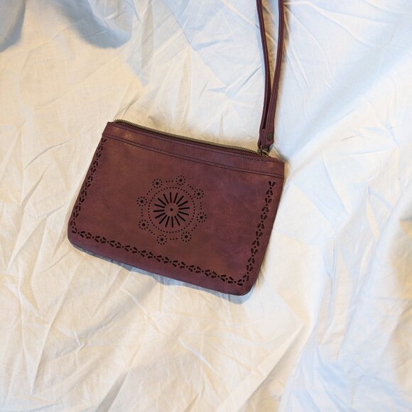 Maurice Faux Leather Wristlet Brown Nice Bag - Picture 1 of 5